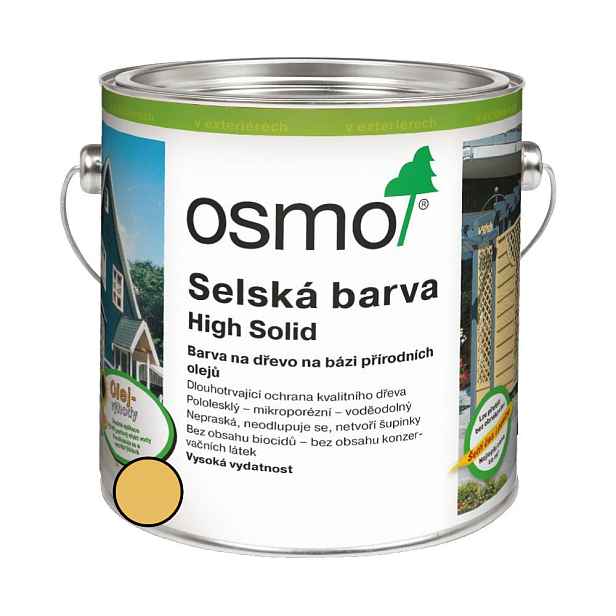 Nátěr venkovní Osmo 2205 Selská barva slunečně žlutá 0,75 l