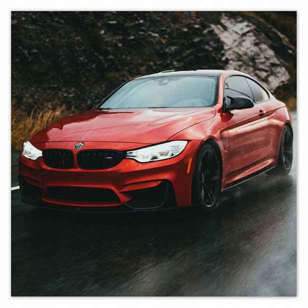 Plakáty 140x140 Červené Bmw Auto