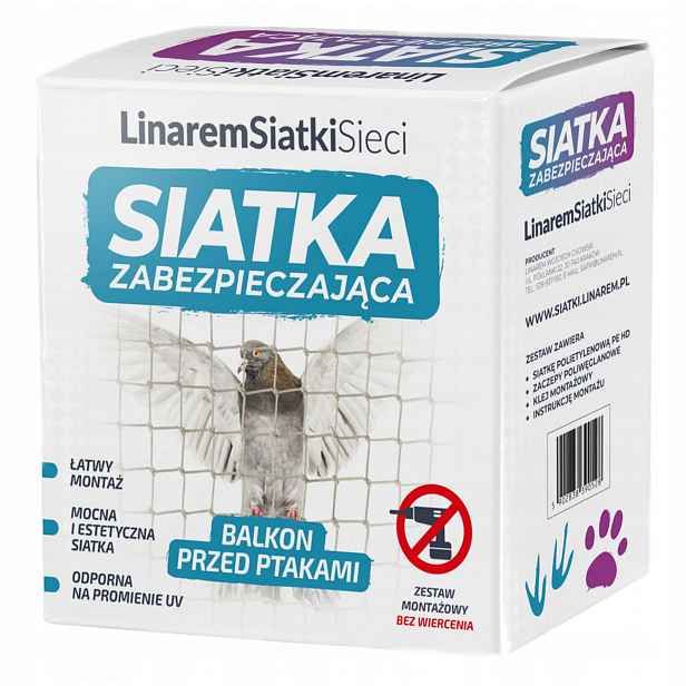 Síťka Na Balkon 5x3m Balkonová Síť Pro Proti Holubům Ptákům Sada Bez Vrtání