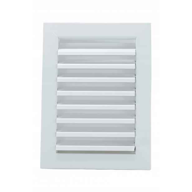 Ventilační mřížka uzavíratelná síťkou proti hmyzu 14x20 cm, bílá matná