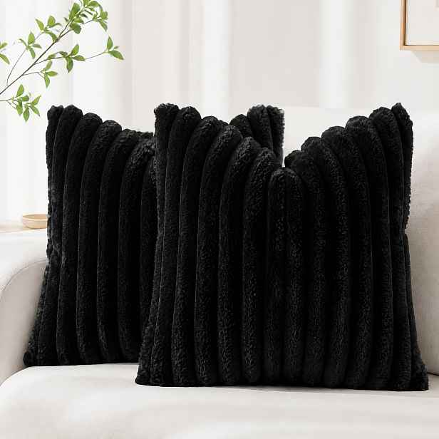 TEMU 2ks Boho potahy na polštáře z umělé kožešiny, měkké nadýchané plyšové povlaky na polštáře, různé velikosti 12*20in/16*16in/18*18in/20*20in,