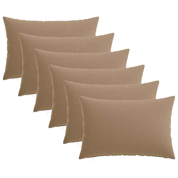 vidaXL Polštář s polštářem HEERLEN 6 ks Taupe Polyester