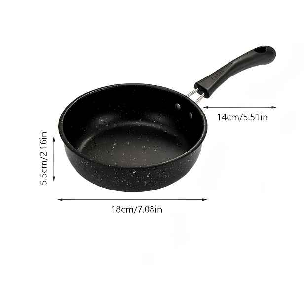 TEMU Litinová pánev 18 cm, pánev na smažení vajec