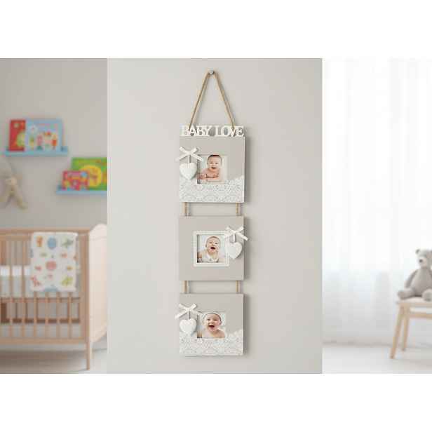 Fotorámeček BABY LOVE 3x 6x6 cm fotografie Mybesthome