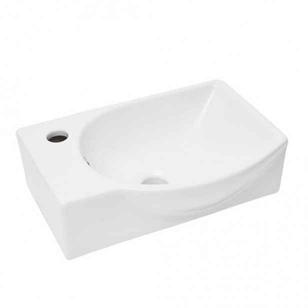 Umyvadlo SAT Brevis 40,5x28 cm otvor pro baterii vlevo SATBRE4028L