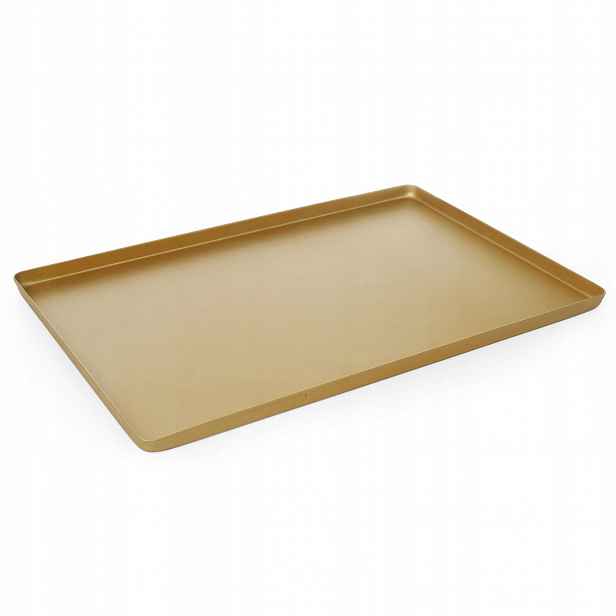 Výstavní cukrářská miska na dort 30x20 cm zlatá