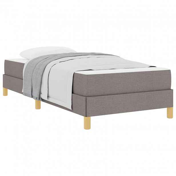 vidaXL Postel s boxspringem Taupe 80 x 200 cm textil