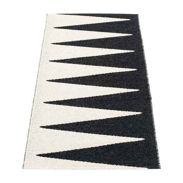 Černo-bílý vnitřní a venkovní běhoun 70x150 cm Vivi Black – Pappelina