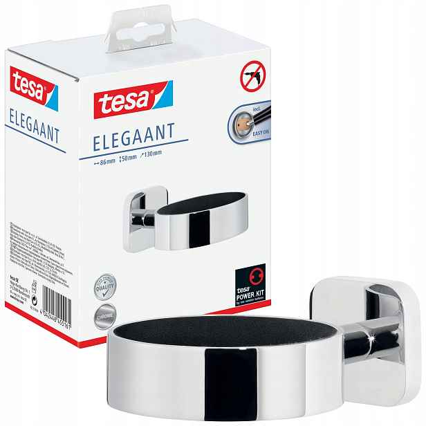 Držák na vysoušeč vlasů Samolepicí Závěsný Tesa Elegaant Kovový