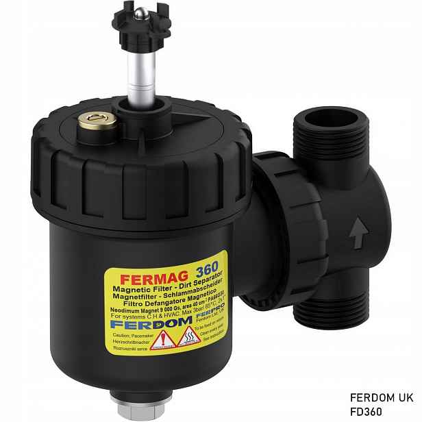 Ferdom FD360 Magnetický filtr Separátor, Max. 40 kW, připojení 1" rotace 360 st