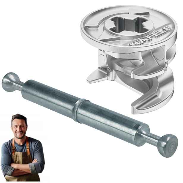 Dvojitý trn Hafele Minifix pro otvor 7 mm (B34) 100 ks Konektor 200 ks