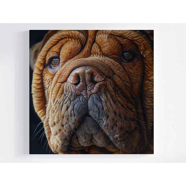 Obraz Na Plátně Canvas Zvíře Portrét Zvířátko Mazlíček Pes Shar Pei 50x50
