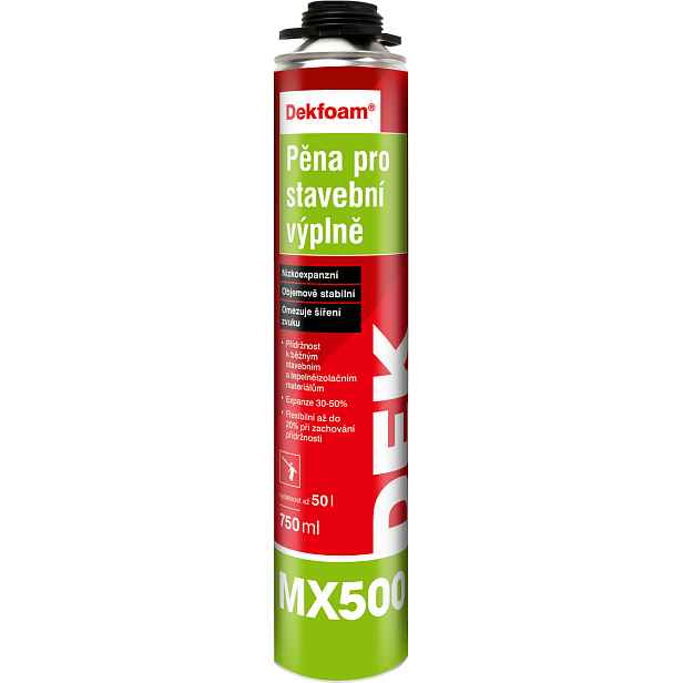 Pěna pro stavební výplně DEKFOAM MX500 750 ml