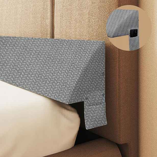 Polštář pro hlavovou matraci Bed Gap (šedý, 180 cm)