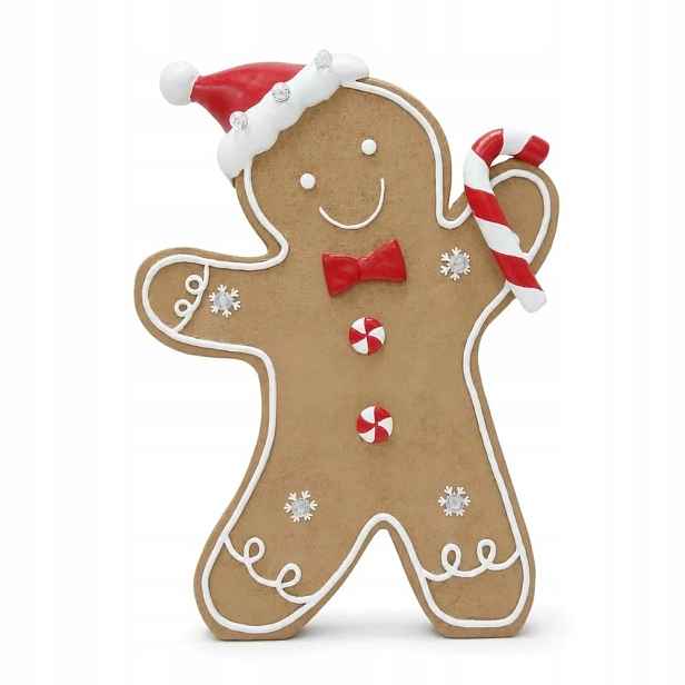Vánoční Led dekorace Figurka Pan Perníček Velká 46,8 cm Polyresing