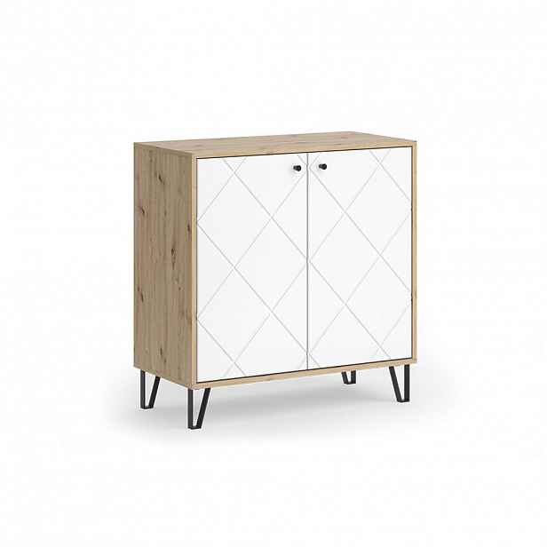 Vicco KREDENC Nizza Řemeslný dub 80.2 x 82.6 cm se 2 dveřmi
