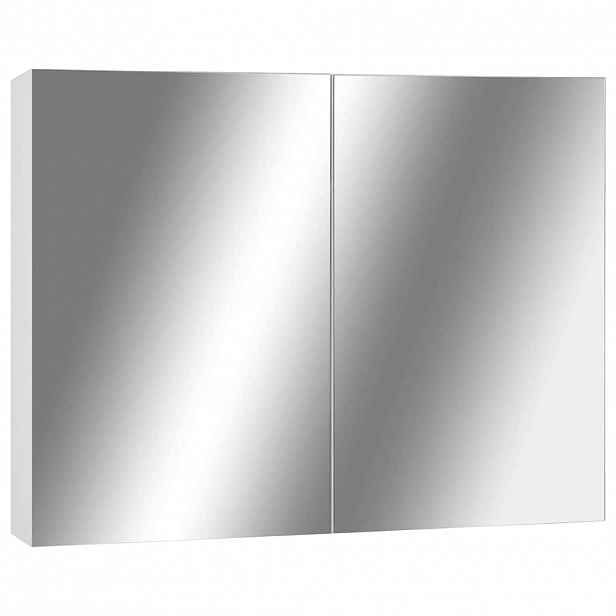 vidaXL Koupelnová zrcadlová skříňka bílá 80 x 15 x 60 cm MDF