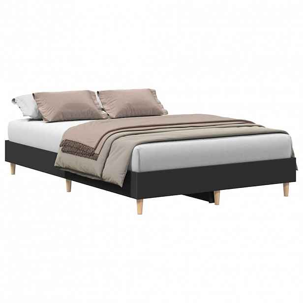 vidaXL Rám postele bez matrace černý 140x190 cm Dřevěné konstrukce