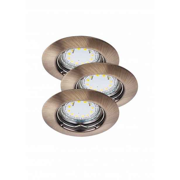 Led zápustné bodové svítidlo Lite 3x3W 720lm 3000K IP40 set 3 svíti