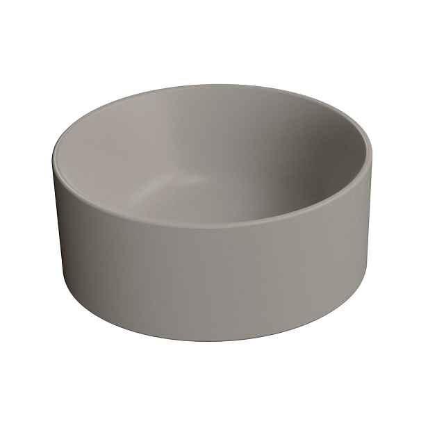 GSI KUBE X keramické umývátko na desku, průměr 32cm, tortora mat