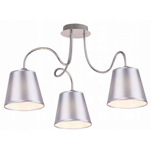 Trojité závěsné svítidlo chrom 3XE14 Luk Candelux