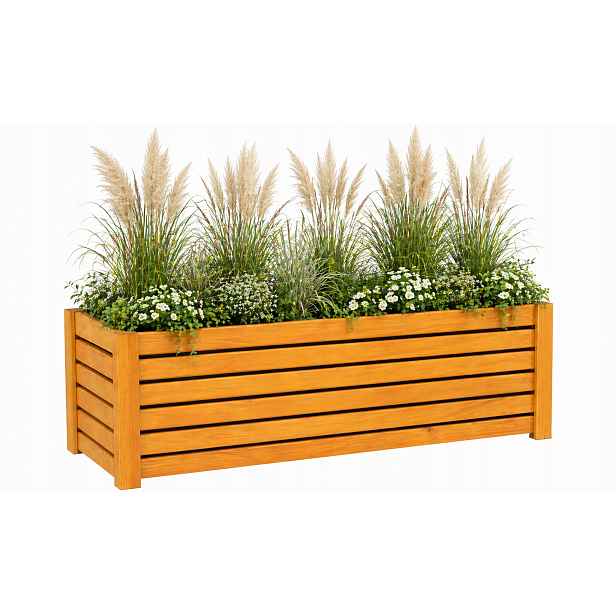 Dřevěný Květináč Jehličnany Zelenina krabička 80x33x30 Světle Hnědá