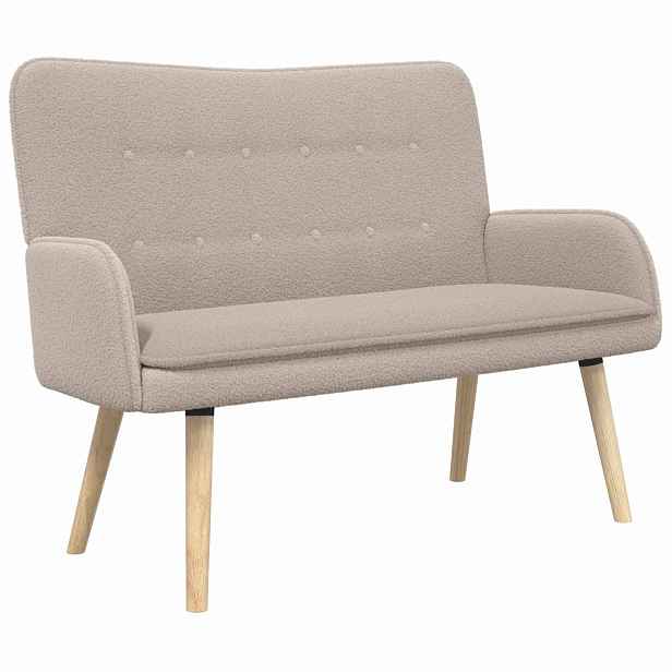 vidaXL Sofa pro dvě osoby Světle šedá 115 x 61 x 87 cm Bouclé