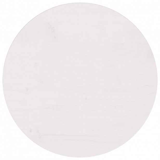 vidaXL Stolní deska bílá Ø 50 x 2,5 cm masivní borové dřevo