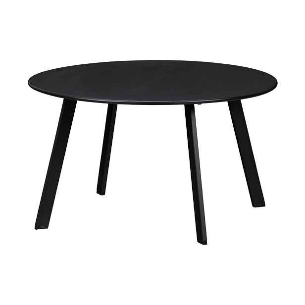 Černý zahradní odkládací stolek WOOOD Fer, ø 70 cm