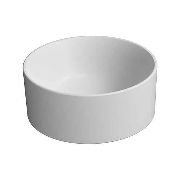 GSI KUBE X keramické umývátko na desku, průměr 32cm, bílá mat