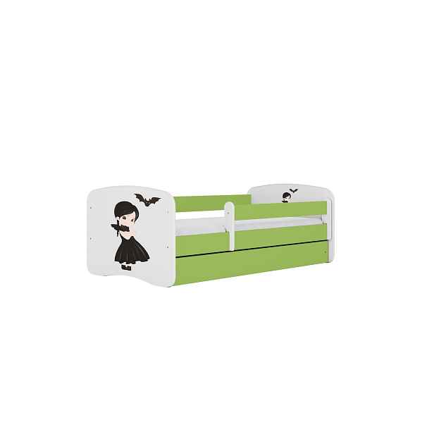 Kocot kids Dětská postel Babydreams temná princezna zelená, varianta 80x160, se šuplíky, bez matrace