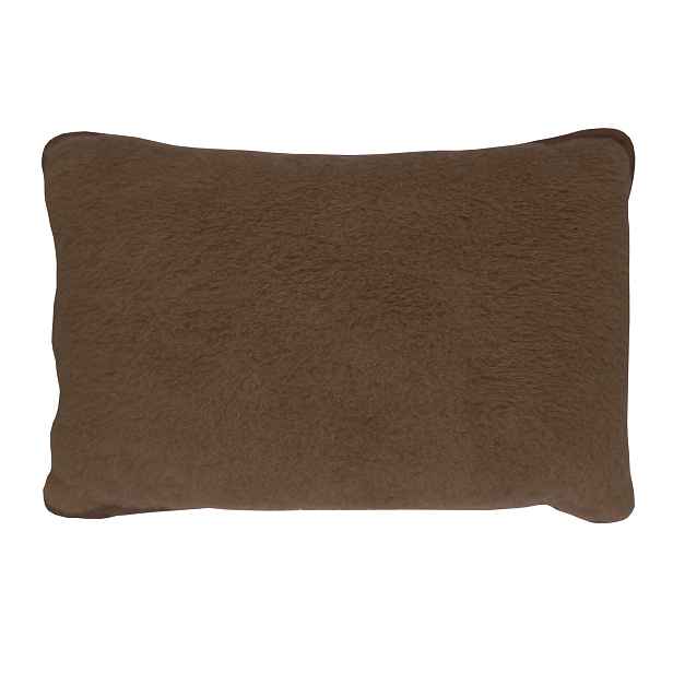 Polštář s lemem Premium z Velbloudí a Merino vlny hnědá, 40 x 60 cm