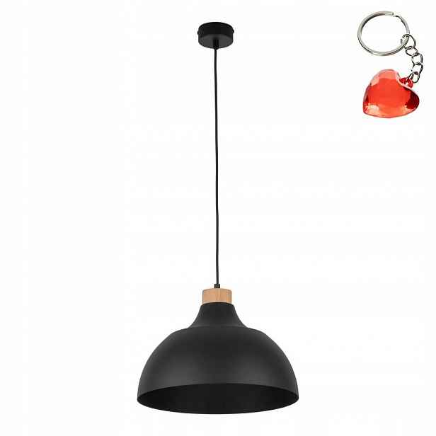 Závěsný Cap Černý Kov 170 cm Regulace Výšky E27 pro Tk Lighting