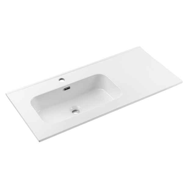 ArtCom Keramické umyvadlo GO2 100 L | bílý lesk 100 cm