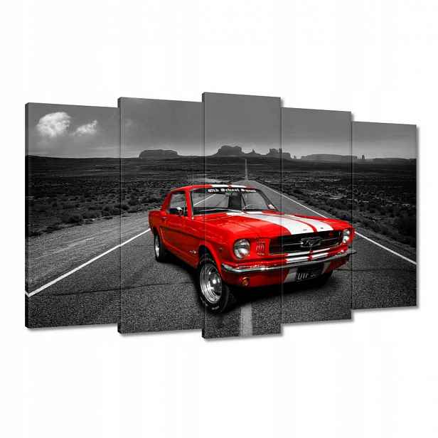 Obrazy 100x60 Červený Ford Mustang Usa