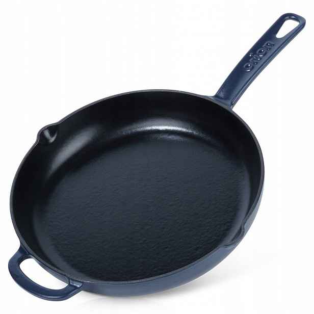 Smaltovaná litinová pánev na plyn a indukci Gril Ohniště trouby 28 cm