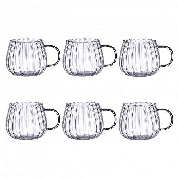 TEMU 6/12 ks Skleněné džbánky ve tvaru dýně, 450 ml 15,5 oz Žáruvzdorné snídaňové kelímky, Vhodné pro mléko, snídani, džus, nápoje, transparentní