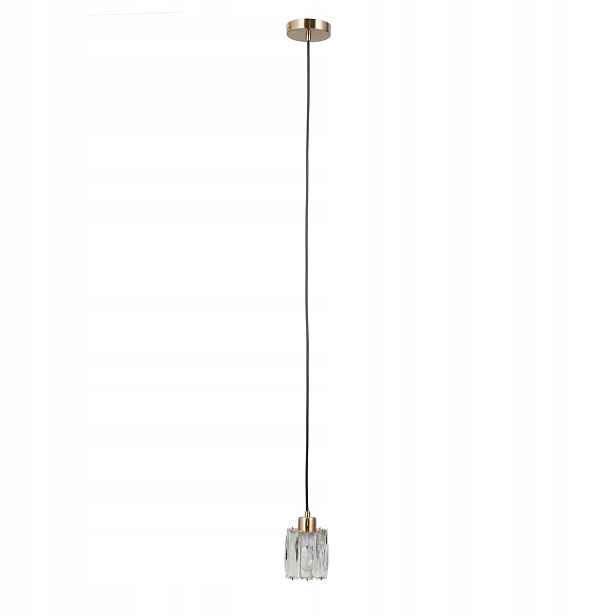 Italux Závěsná lampa Zlatá Křišťálová Torno 1xE14 40W stmívatelná