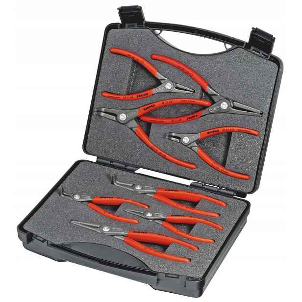 Sada. kleště na přesné pojistné kroužky, 8dílná sada Knipex