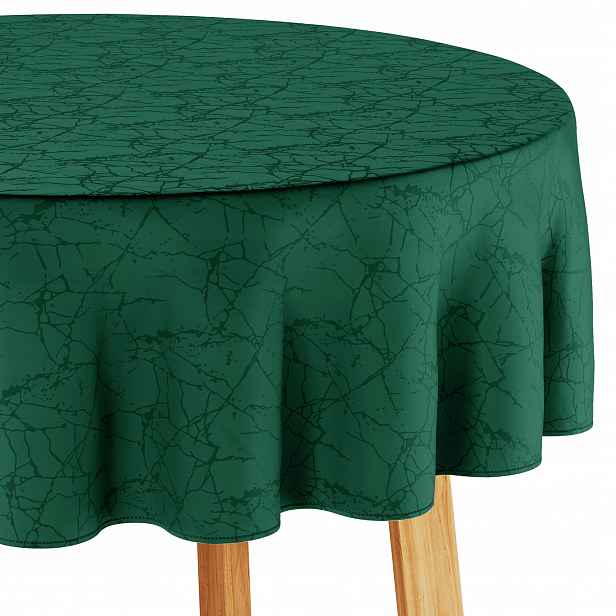 Ubrus odolný proti skvrnám Lahvově Zelená Barva 150x150 Kolo