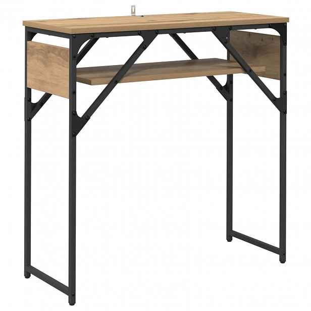 vidaXL Konsole Artisanový dub Kompozitní dřevo 75x30x75cm