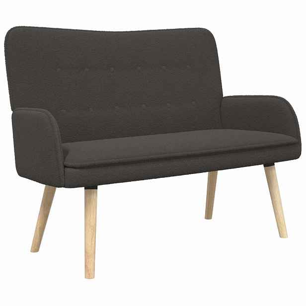 vidaXL Sofa pro dvě osoby Tmavě šedá 115 x 61 x 87 cm Bouclé
