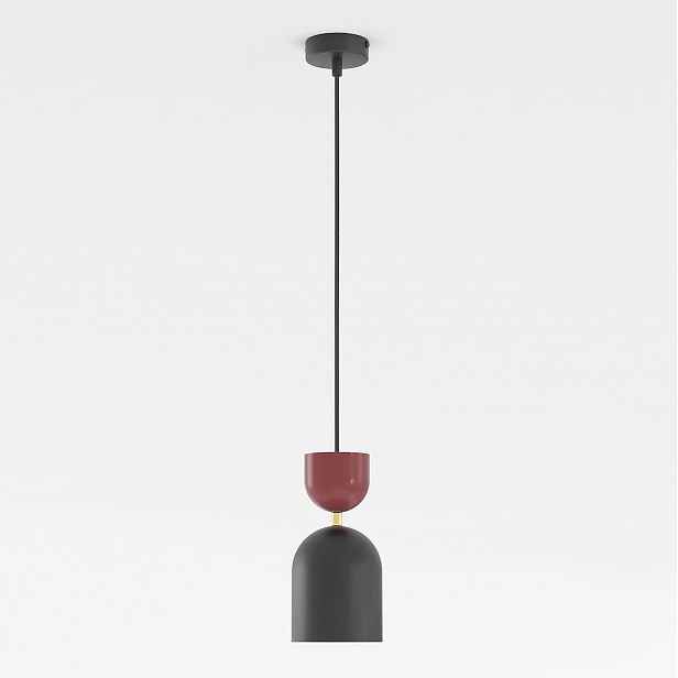 Závěsná lampa Gaudi 1 černo-bordó, E14, Led 10 W Max