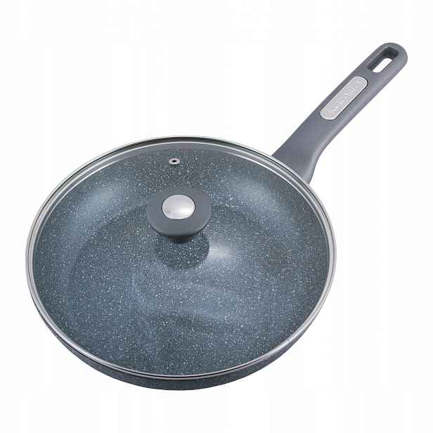 Granitová Pánev 26 CM, Víko, Indukce A Plyn