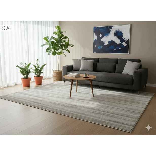 Koberec do obývacího pokoje 250 x 250 cm, vícebarevný, měkký vlas, plyšový