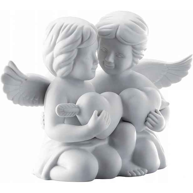 Porcelánová Soška Andělů Bílá Matná 5 CM