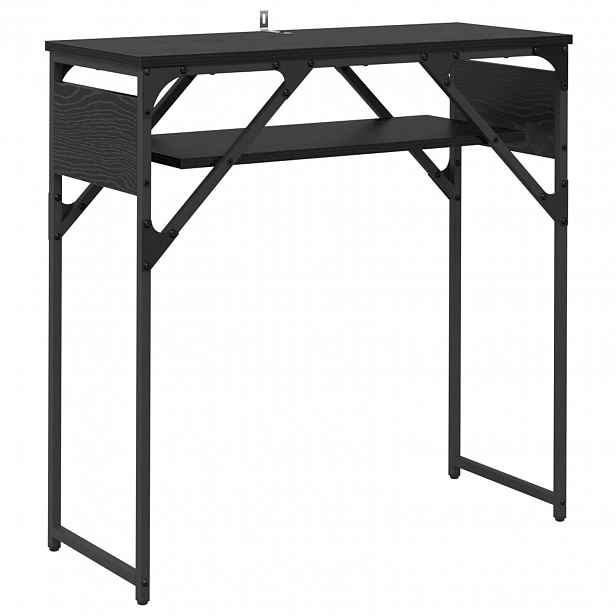 vidaXL Konsole Černý dub Kompozitní dřevo 75x30x75cm