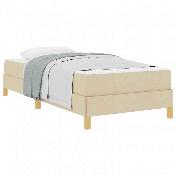 vidaXL Postel s boxspringem s matrací Krémová 90 x 190 cm textil
