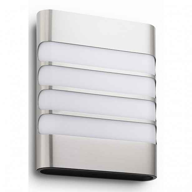 Philips 17273/47/16 Raccoon Venkovní nástěnné LED svítidlo 20 cm, stříbrná