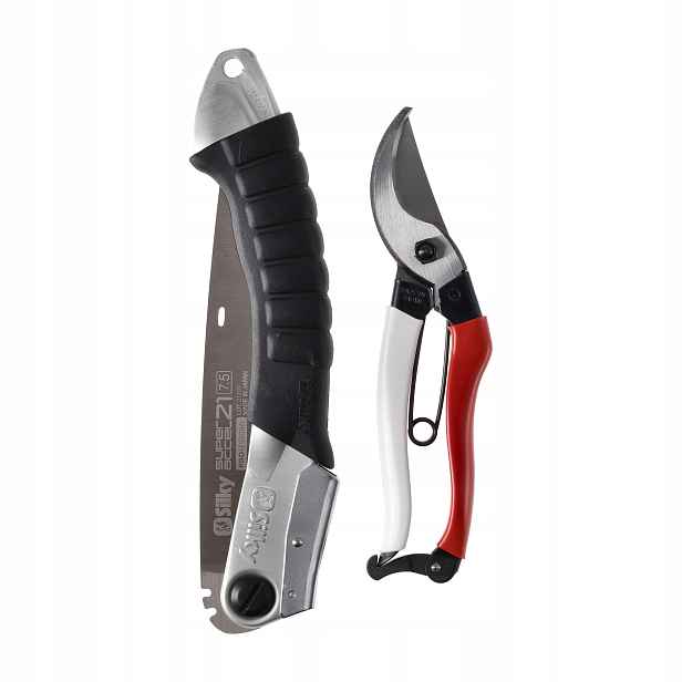 Sada zahradní nůžky Okatsune 103 ruční pila Silky Accel 210